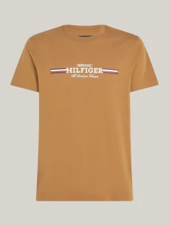 T-Shirty*Tommy Hilfiger T-shirt Z Logo COUNTRY BROWN
