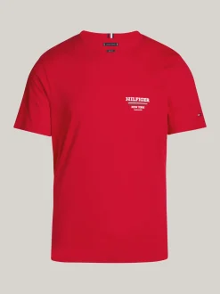 T-Shirty*Tommy Hilfiger T-shirt Z Logo Global Stripe PRIMARY RED