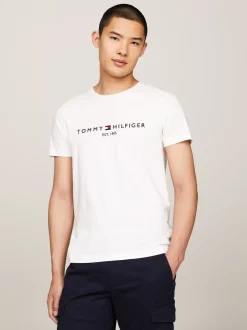 T-Shirty*Tommy Hilfiger T-shirt Z Logo SNOW WHITE