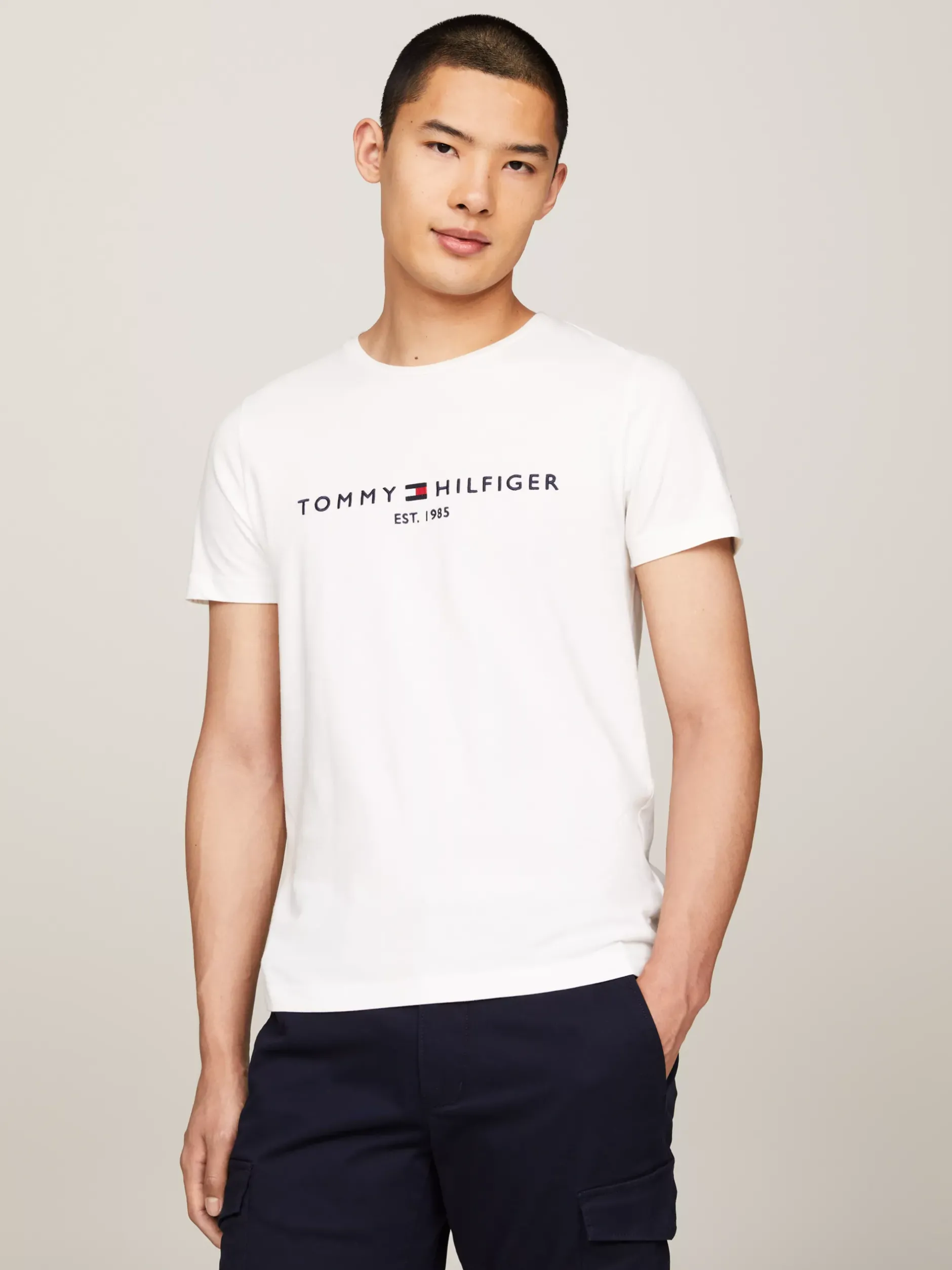 T-Shirty*Tommy Hilfiger T-shirt Z Logo SNOW WHITE
