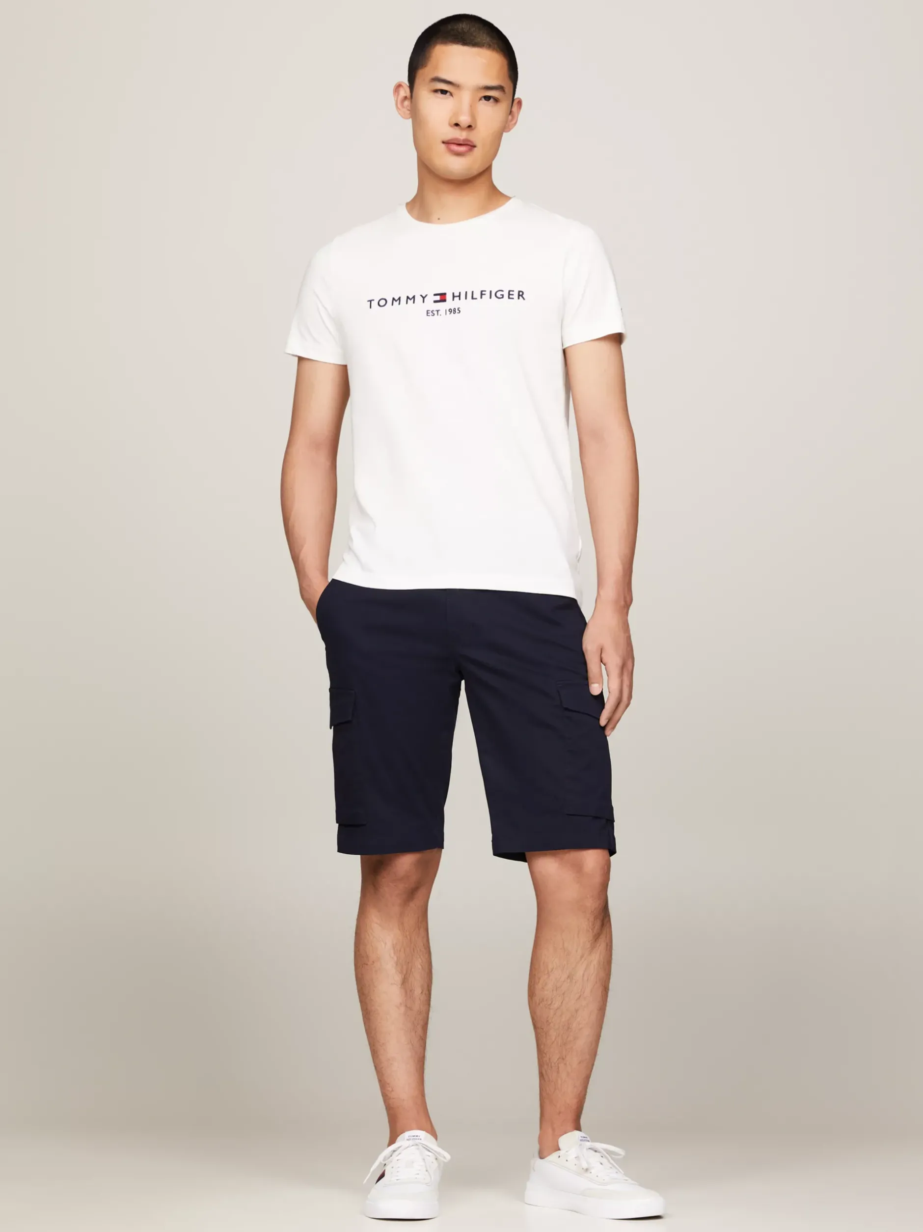 T-Shirty*Tommy Hilfiger T-shirt Z Logo SNOW WHITE