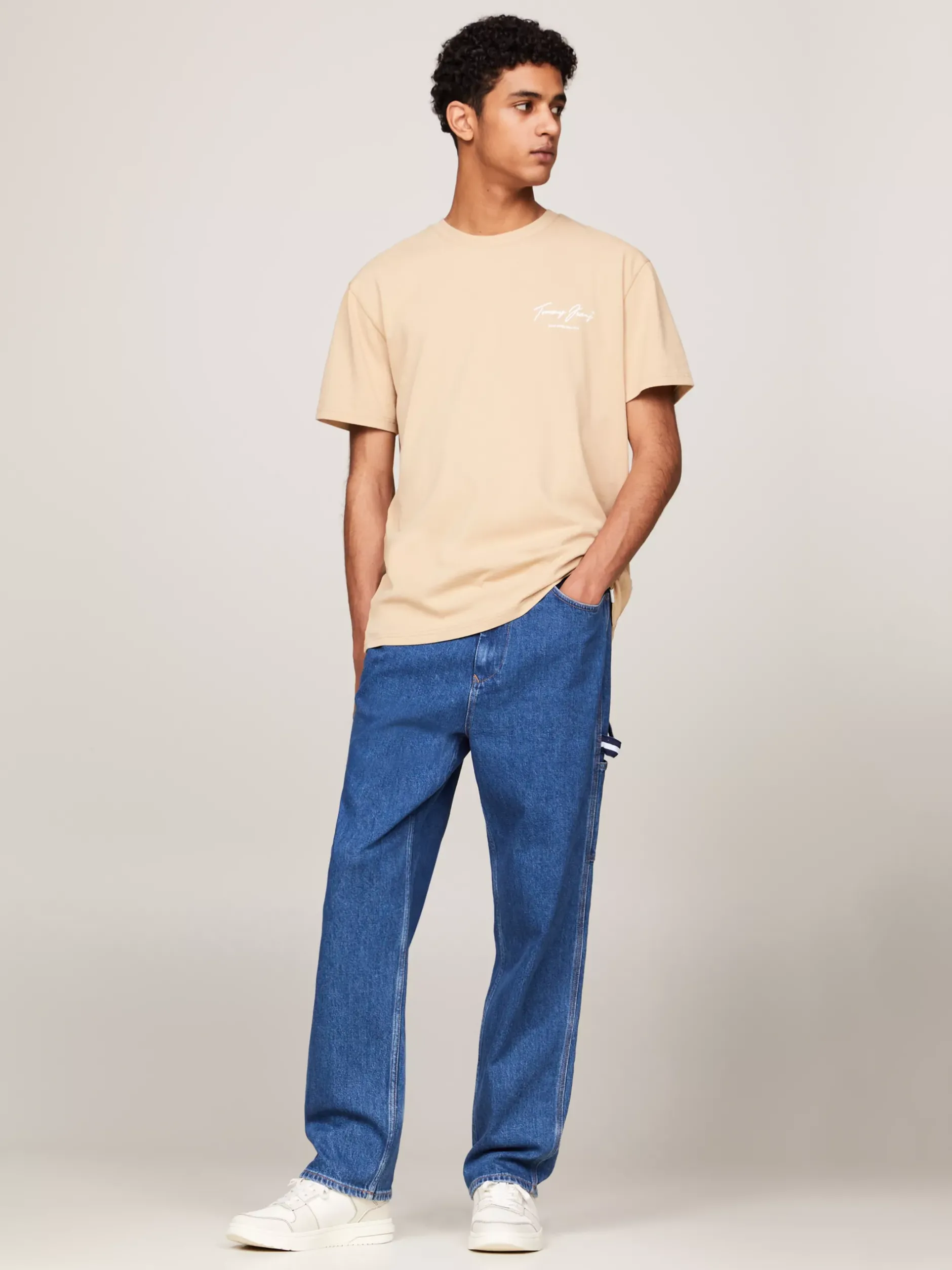 T-Shirty*Tommy Hilfiger T-shirt Z Logo Tommy Z Tyłu GENTLE GOLD