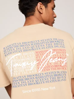 T-Shirty*Tommy Hilfiger T-shirt Z Logo Tommy Z Tyłu GENTLE GOLD