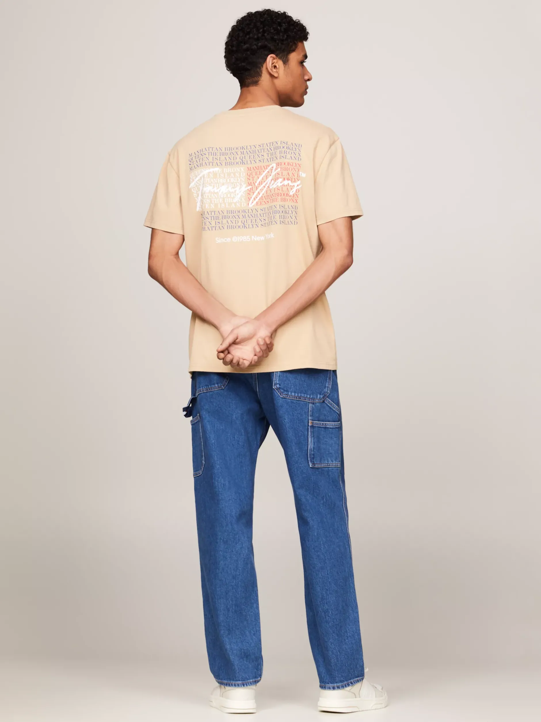 T-Shirty*Tommy Hilfiger T-shirt Z Logo Tommy Z Tyłu GENTLE GOLD