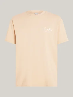T-Shirty*Tommy Hilfiger T-shirt Z Logo Tommy Z Tyłu GENTLE GOLD