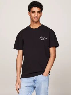 T-Shirty*Tommy Hilfiger T-shirt Z Logo Tommy Z Tyłu BLACK
