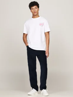 T-Shirty*Tommy Hilfiger T-shirt Z Logo W Stylu Graffiti WHITE