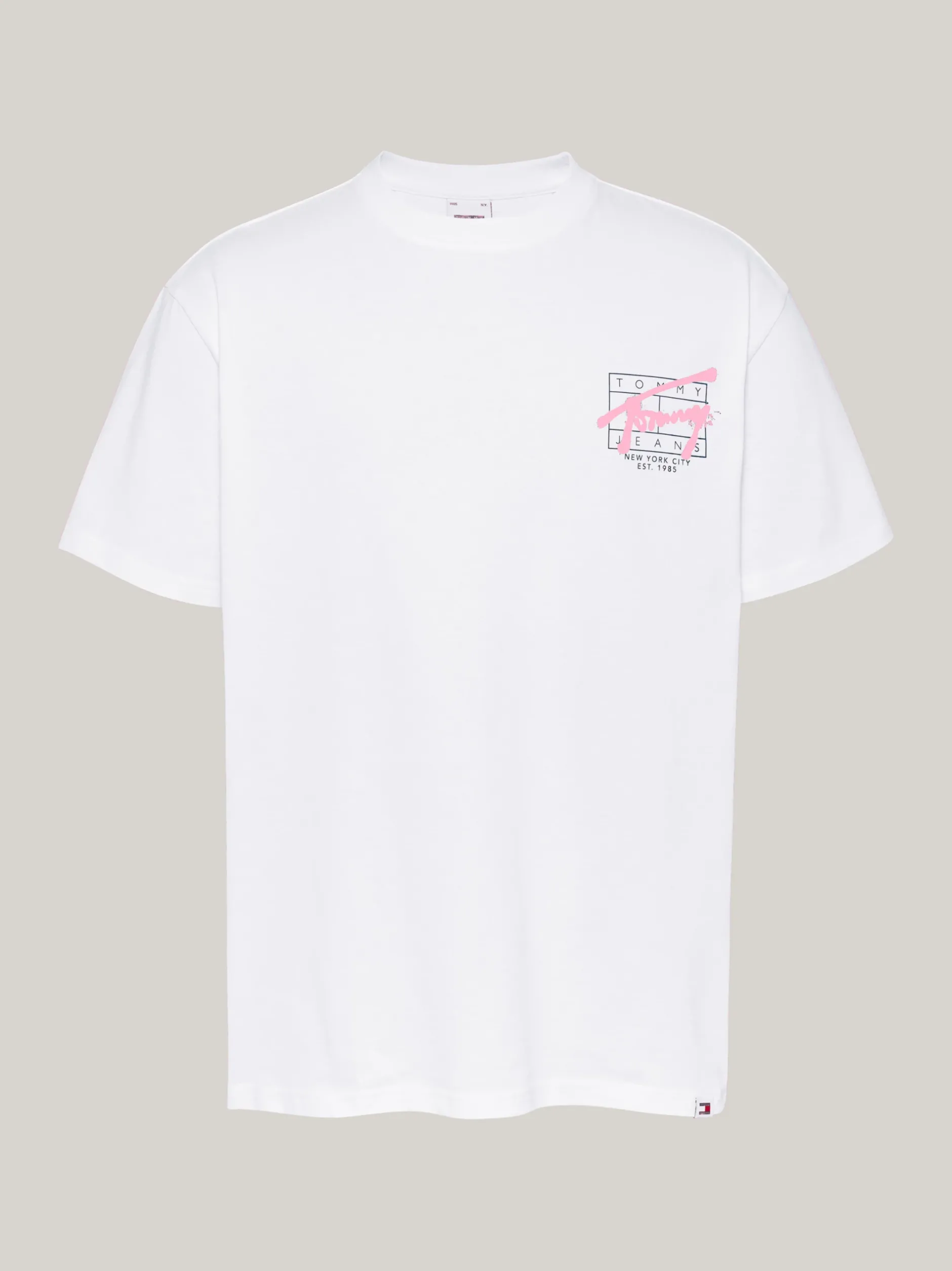 T-Shirty*Tommy Hilfiger T-shirt Z Logo W Stylu Graffiti WHITE