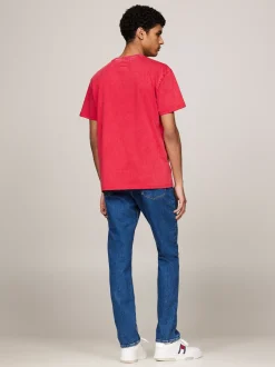 T-Shirty*Tommy Hilfiger T-shirt Z Logo W Stylu Retro DEEP CRIMSON