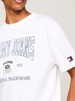 T-Shirty*Tommy Hilfiger T-shirt Z Logo W Stylu Retro WHITE