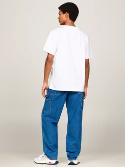 T-Shirty*Tommy Hilfiger T-shirt Z Logo W Stylu Retro WHITE