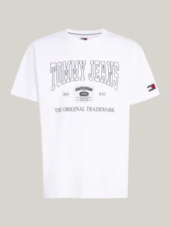 T-Shirty*Tommy Hilfiger T-shirt Z Logo W Stylu Retro WHITE