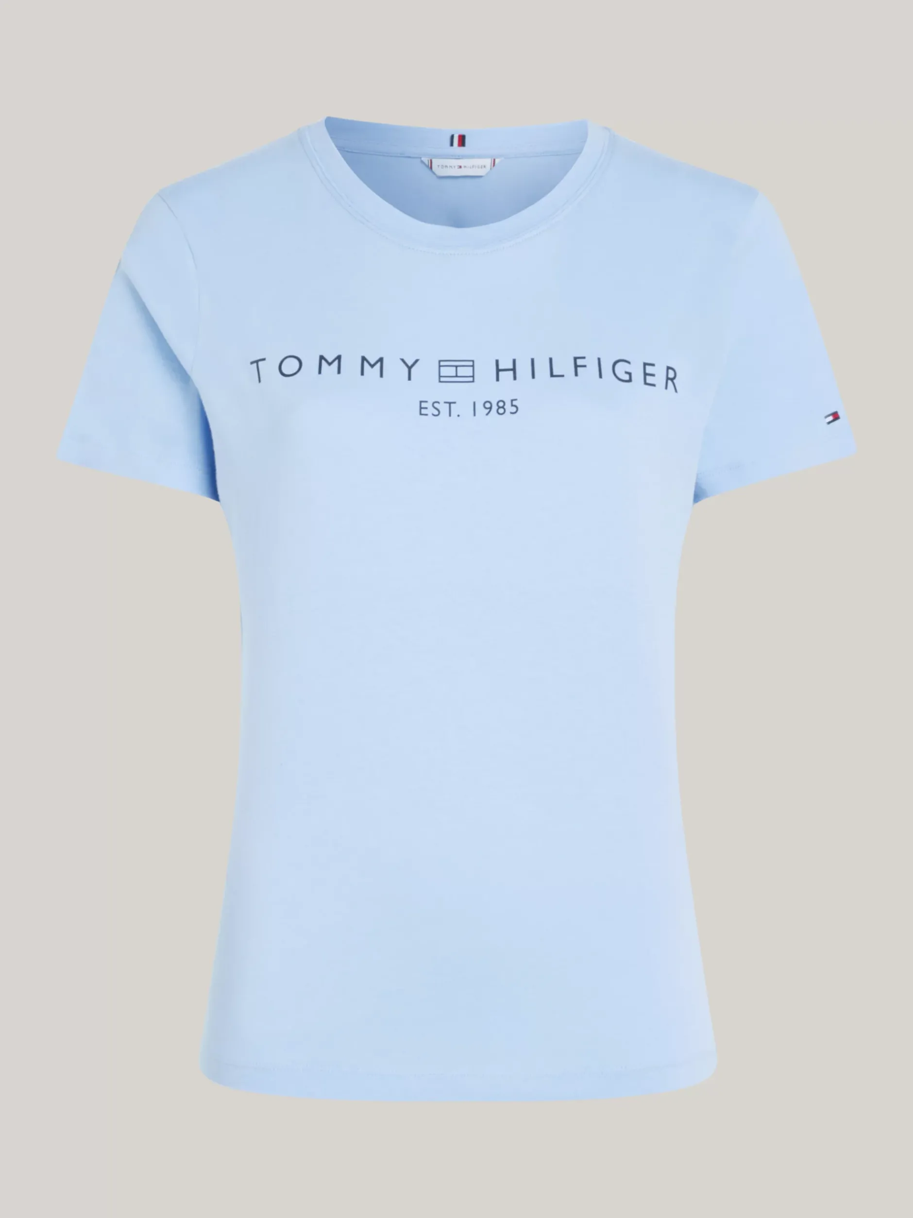 T-Shirty*Tommy Hilfiger T-shirt Z Logo Z Flagą Curve VESSEL BLUE