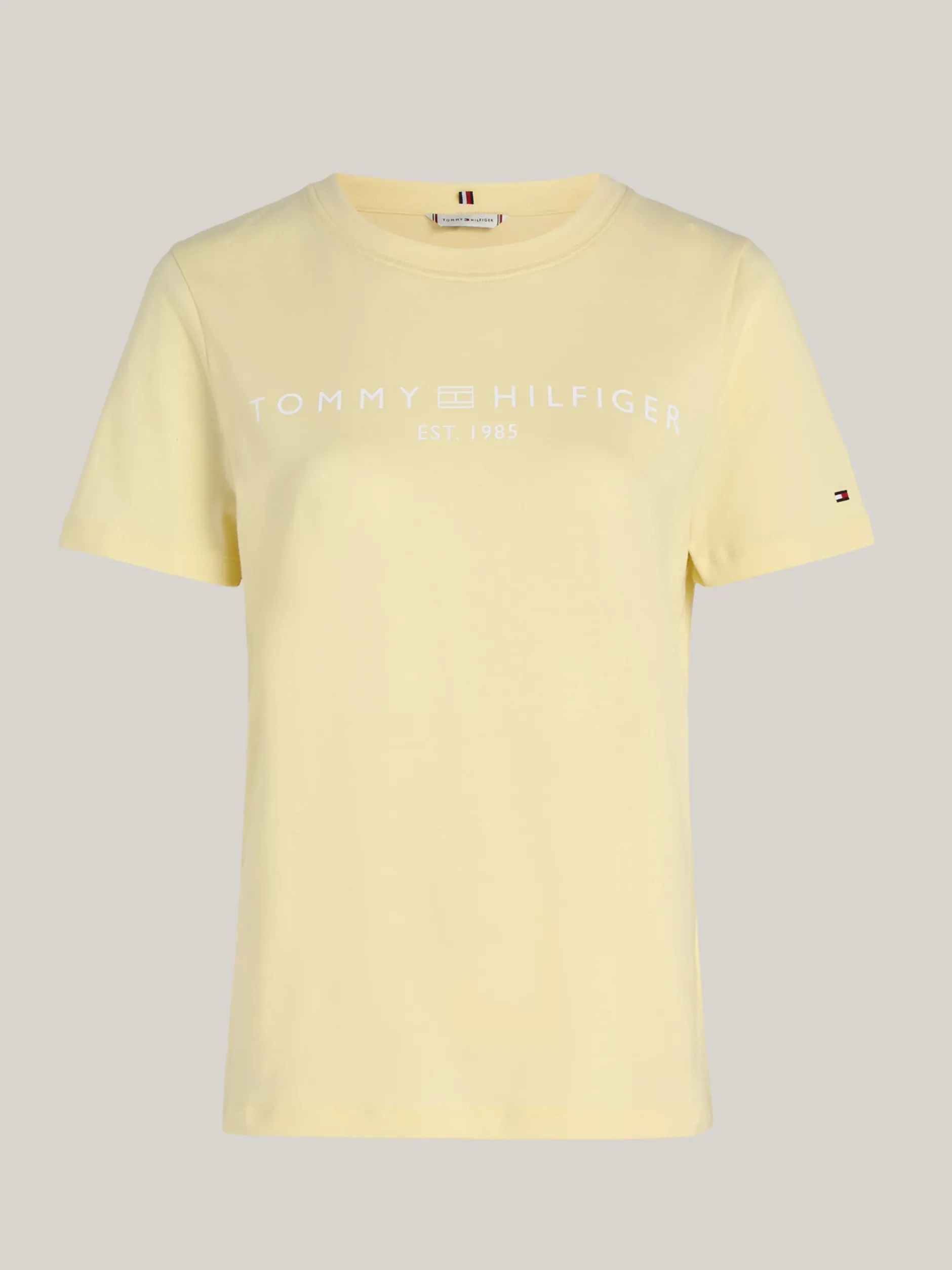 T-Shirty*Tommy Hilfiger T-shirt Z Logo Z Flagą Curve LEMON ZEST