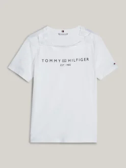 T-Shirty*Tommy Hilfiger T-shirt Z Logo Z Kolekcji Adaptive TH OPTIC WHITE