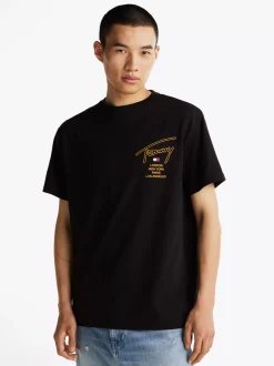 T-Shirty*Tommy Hilfiger T-shirt Z Logo Z Podpisem Z Tyłu BLACK