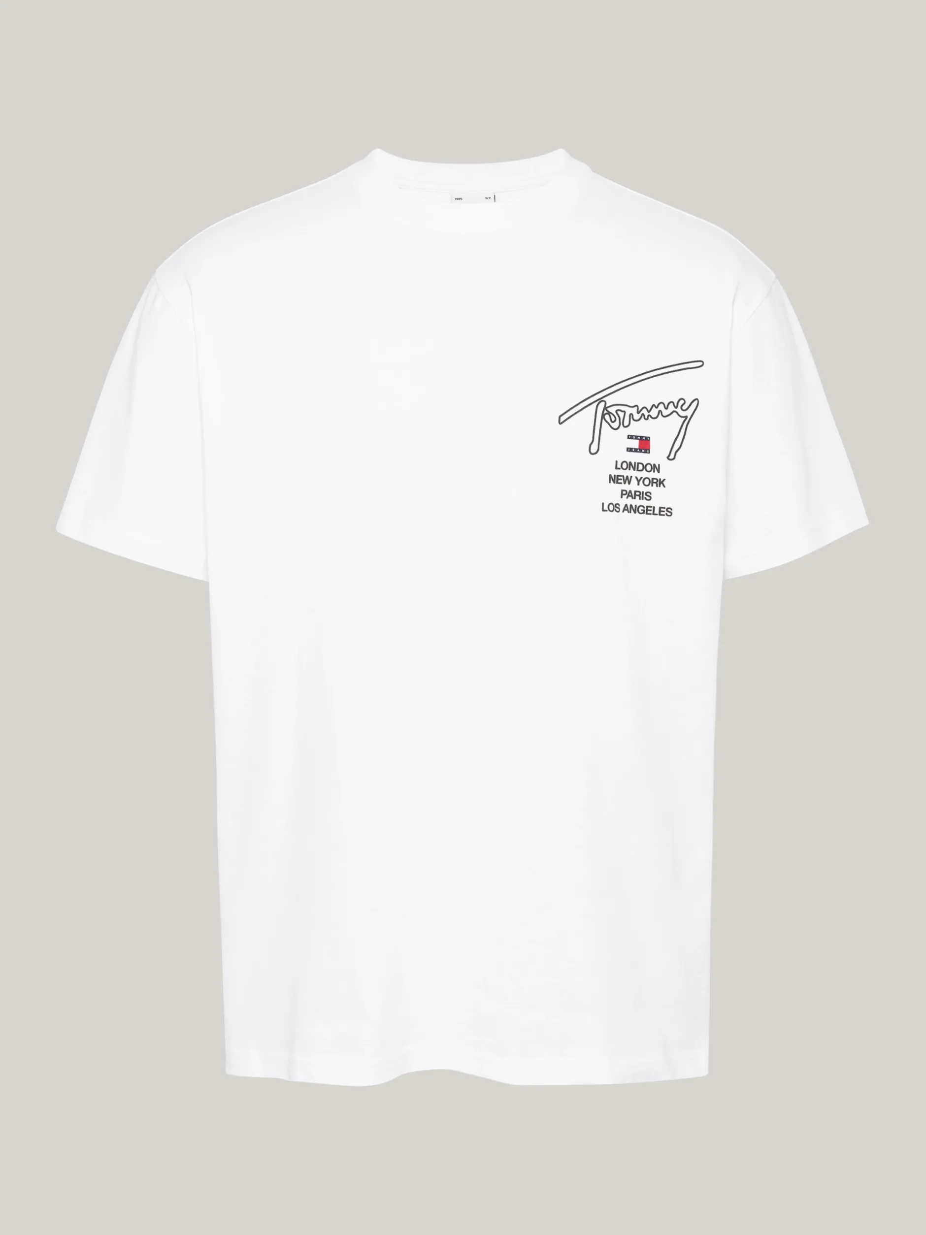 T-Shirty*Tommy Hilfiger T-shirt Z Logo Z Podpisem Z Tyłu WHITE