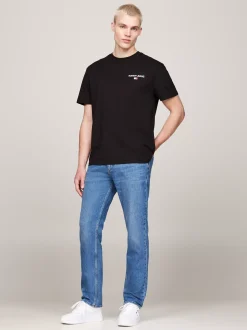 T-Shirty*Tommy Hilfiger T-shirt Z Logo Z Tyłu BLACK
