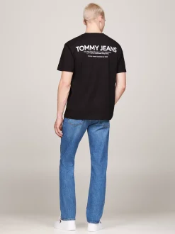 T-Shirty*Tommy Hilfiger T-shirt Z Logo Z Tyłu BLACK
