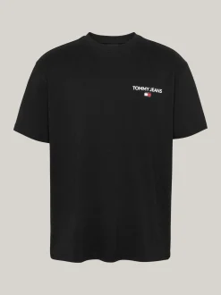 T-Shirty*Tommy Hilfiger T-shirt Z Logo Z Tyłu BLACK
