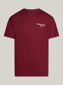 T-Shirty*Tommy Hilfiger T-shirt Z Logo Z Tyłu DEEP ROUGE