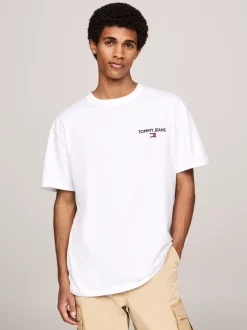 T-Shirty*Tommy Hilfiger T-shirt Z Logo Z Tyłu WHITE