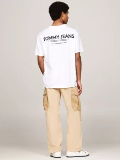 T-Shirty*Tommy Hilfiger T-shirt Z Logo Z Tyłu WHITE