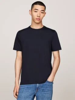 T-Shirty*Tommy Hilfiger T-shirt Z Merceryzowanej Bawełny Z Flagą DESERT SKY
