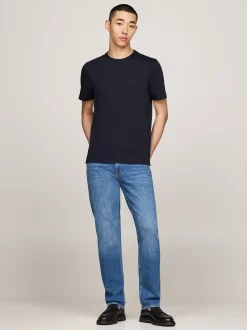 T-Shirty*Tommy Hilfiger T-shirt Z Merceryzowanej Bawełny Z Flagą DESERT SKY