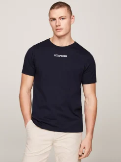 T-Shirty*Tommy Hilfiger T-shirt Z Monotypowym Logo Hilfiger DESERT SKY