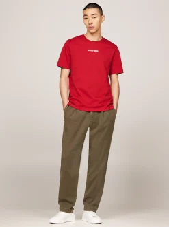 T-Shirty*Tommy Hilfiger T-shirt Z Monotypowym Logo Hilfiger DARK MAGMA