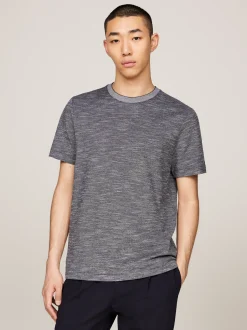 T-Shirty*Tommy Hilfiger T-shirt Z Muliny We Wzór W Kratkę DESERT SKY / ECRU