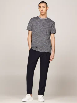 T-Shirty*Tommy Hilfiger T-shirt Z Muliny We Wzór W Kratkę DESERT SKY / ECRU