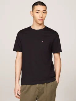 T-Shirty*Tommy Hilfiger T-shirt Z Naszywaną Kieszenią BLACK