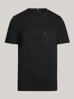 T-Shirty*Tommy Hilfiger T-shirt Z Naszywaną Kieszenią BLACK