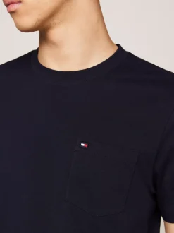 T-Shirty*Tommy Hilfiger T-shirt Z Naszywaną Kieszenią DESERT SKY