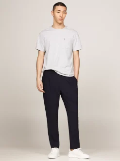 T-Shirty*Tommy Hilfiger T-shirt Z Naszywaną Kieszenią LIGHT GREY HEATHER