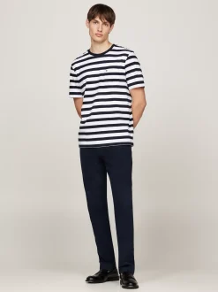 T-Shirty*Tommy Hilfiger T-shirt Z Naszywaną Kieszenią DESERT SKY/WHITE