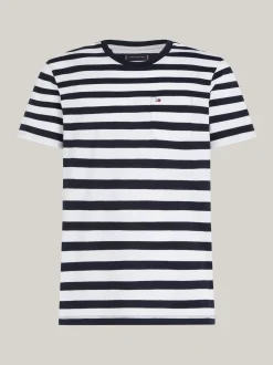 T-Shirty*Tommy Hilfiger T-shirt Z Naszywaną Kieszenią DESERT SKY/WHITE