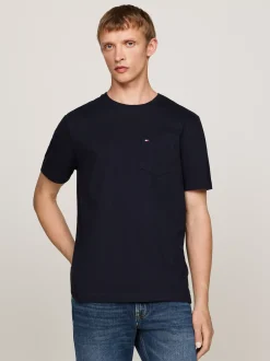 T-Shirty*Tommy Hilfiger T-shirt Z Naszywaną Kieszenią DESERT SKY