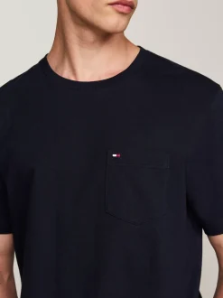 T-Shirty*Tommy Hilfiger T-shirt Z Naszywaną Kieszenią DESERT SKY