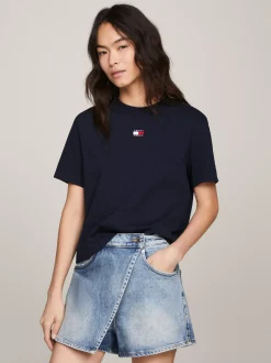 T-Shirty*Tommy Hilfiger T-shirt Z Okrągłym Dekoltem DARK NIGHT NAVY