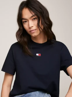 T-Shirty*Tommy Hilfiger T-shirt Z Okrągłym Dekoltem DARK NIGHT NAVY