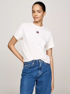 T-Shirty*Tommy Hilfiger T-shirt Z Okrągłym Dekoltem ANCIENT WHITE
