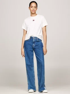 T-Shirty*Tommy Hilfiger T-shirt Z Okrągłym Dekoltem ANCIENT WHITE
