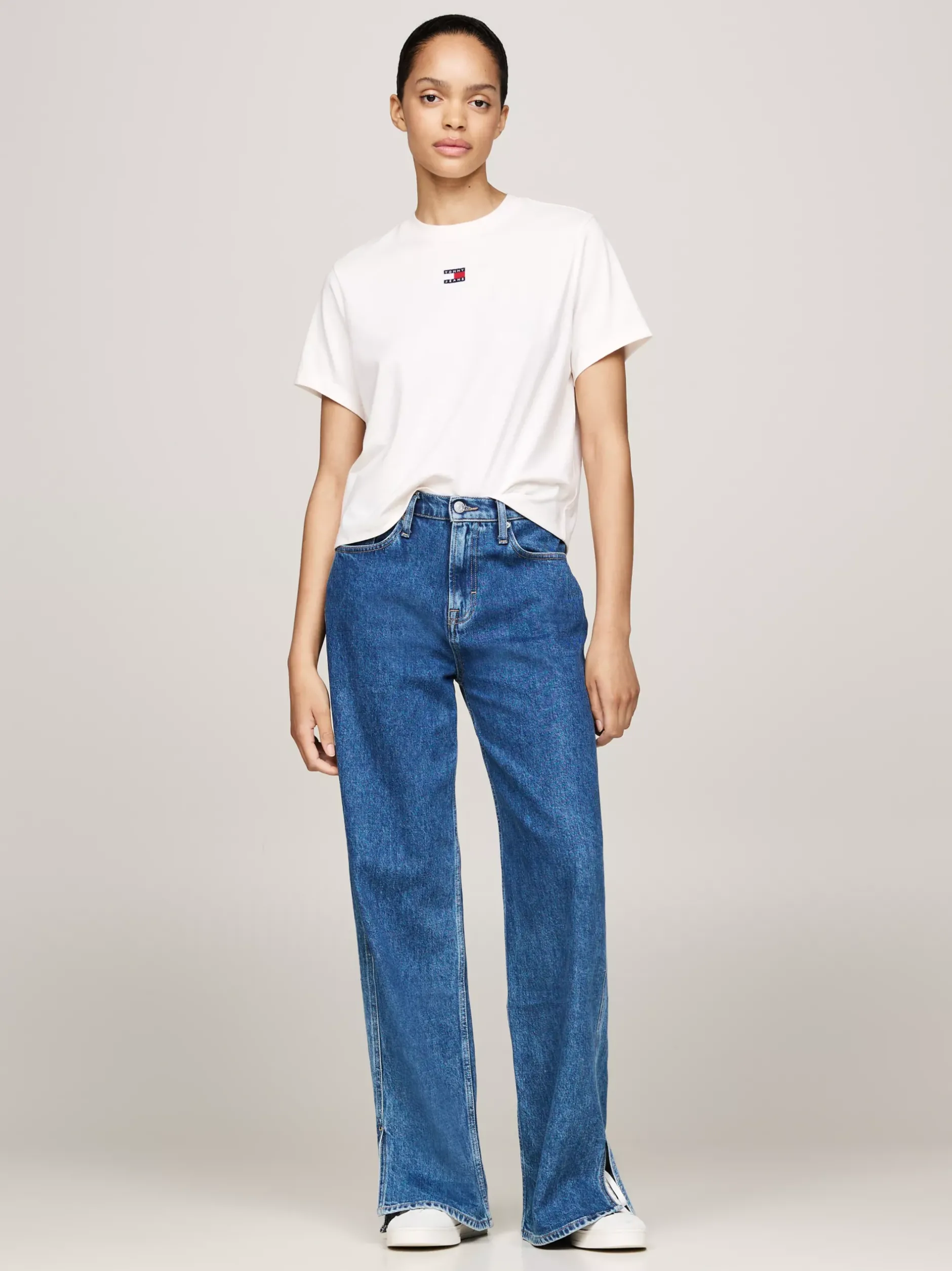 T-Shirty*Tommy Hilfiger T-shirt Z Okrągłym Dekoltem ANCIENT WHITE