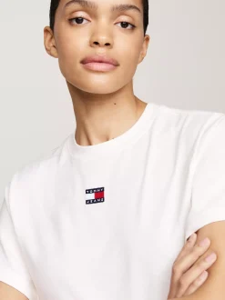 T-Shirty*Tommy Hilfiger T-shirt Z Okrągłym Dekoltem ANCIENT WHITE