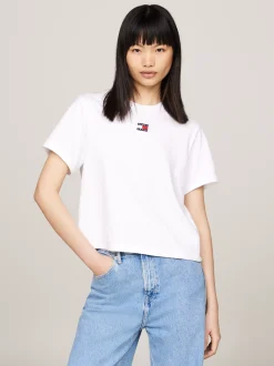 T-Shirty*Tommy Hilfiger T-shirt Z Okrągłym Dekoltem WHITE