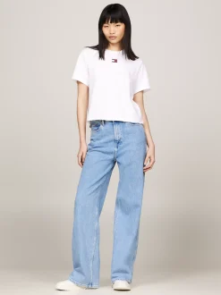 T-Shirty*Tommy Hilfiger T-shirt Z Okrągłym Dekoltem WHITE