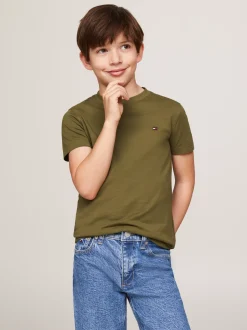 T-Shirty I Koszulki Polo*Tommy Hilfiger T-shirt Z Okrągłym Dekoltem UTILITY OLIVE
